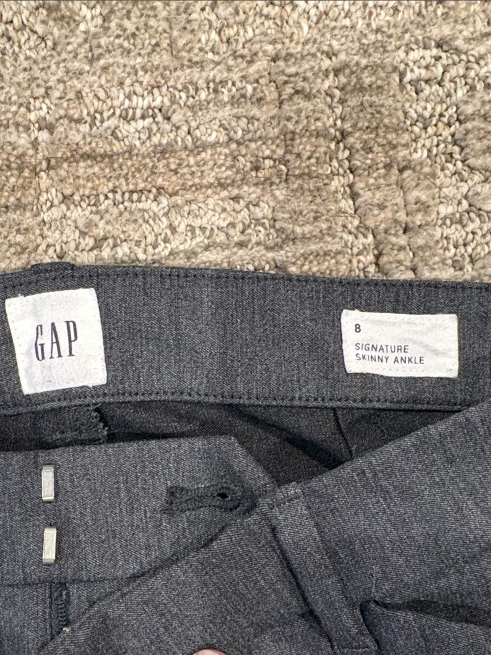 GAP Signature Skinny Ankle Jeans - Charcoal